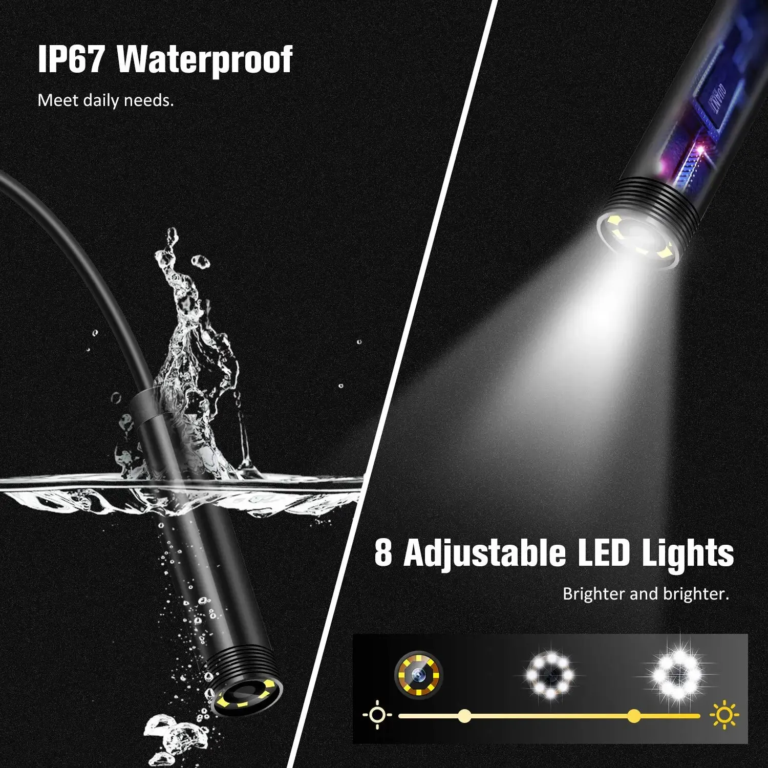 Przemysłowa kamera endoskopowa 4.3 calowy ekran IPS IP67 wodoodporny HD1080P 8mm obiektyw rura kamera inspekcyjna do kanalizacji boroskop do