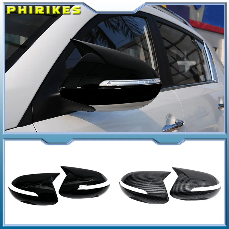 

For Kia Sportage KX5 2011-2015 Rearview Side Mirror Cover Wing Cap Exterior Case Trim Auto parts Carbon fiber look