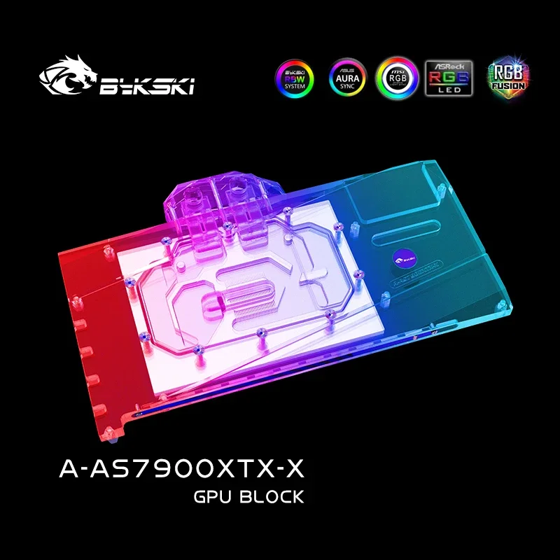 Bykski GPU Block Use for ASUS TUF Gaming Radeon RX7900 XTX / XT OC Card,Full Cover Water Cooling  Radiator A-AS7900XTX-X