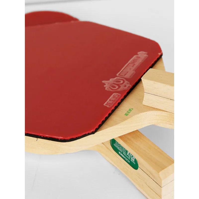 JEELS Green Hippo Japanese Style Table Tennis Finished Racket Hexagonal/Square 1 Ply Ayous Enhanced Elasticity Ping Pong Racket