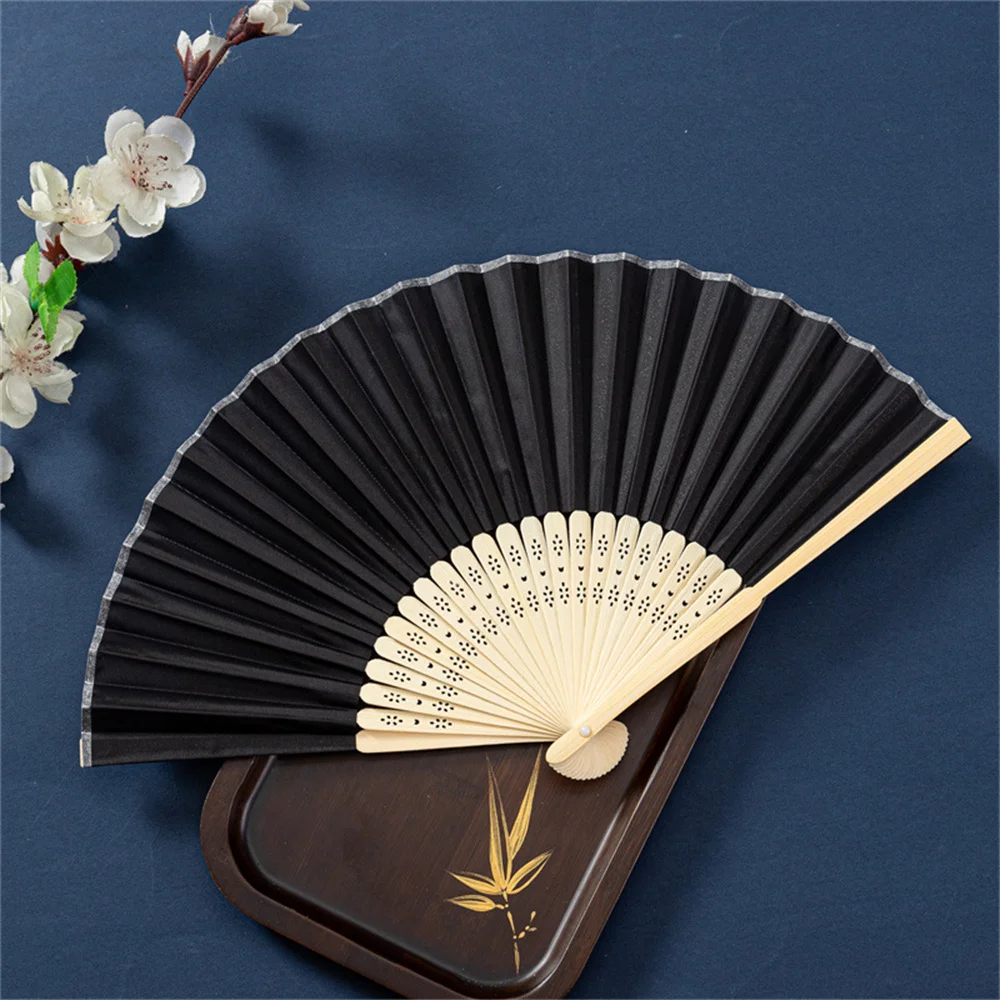 Chinese Style Hand Fan Folding Fan Dance Wedding Birthday Party Fan Blank White DIY Paper Bamboo Fan Craft Decor Gifts For Guest