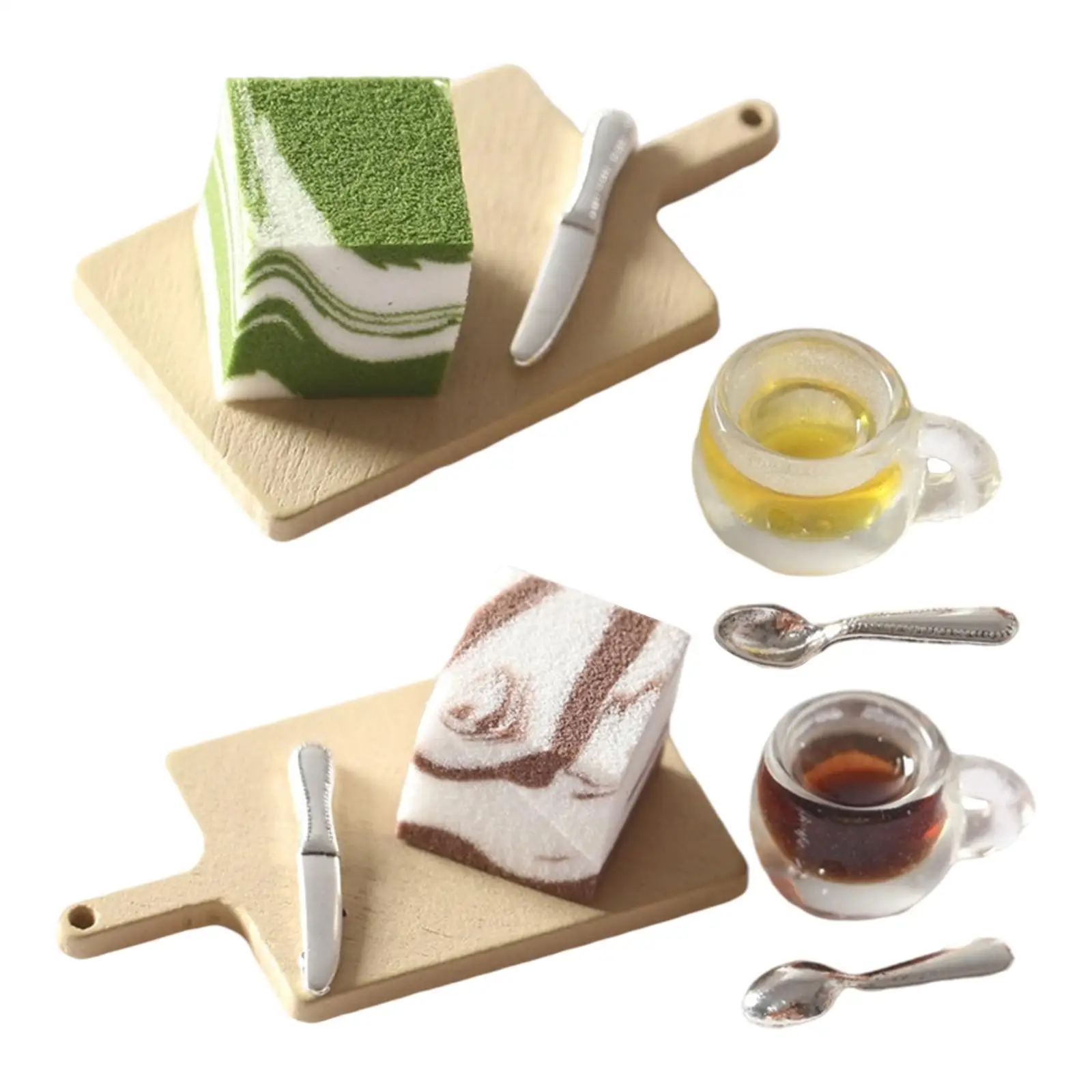 

1:12TH Dollhouse Miniature Pretend Play Set Pastry Cake Toys for Accessory Holiday Gifts