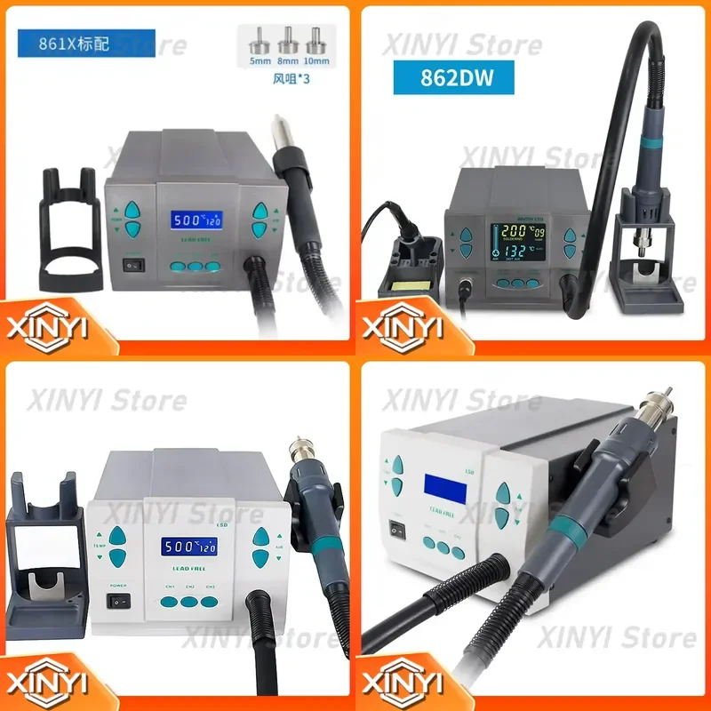 for 220V 1300W Heat Gun Lead Free Hot Air Soldering Station Microcomputer Temperature Rework Station 2025 New