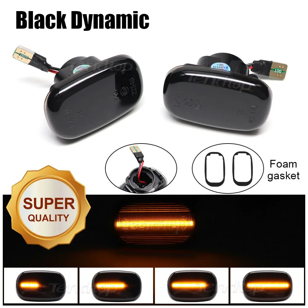 Dynamic Blinker LED Turn Signal Lights Side Marker Indicator Lamp Scroll Repeater For Toyota Corolla Camry Avensis Celica RAV4