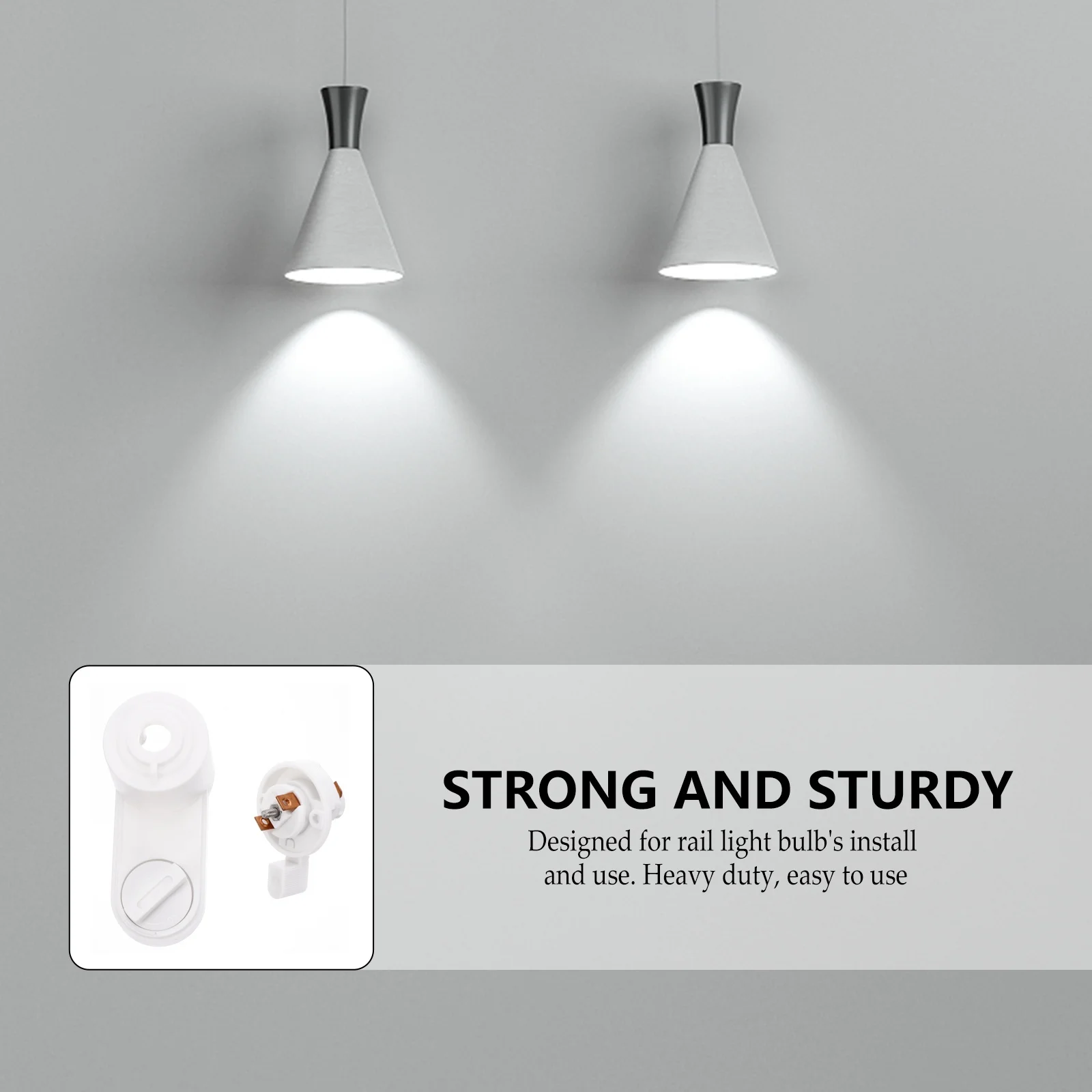 

Pc Track Light Connector Adapter Plastic Rail For Track Light Head Heavy Duty Electrical Continuity Lighting