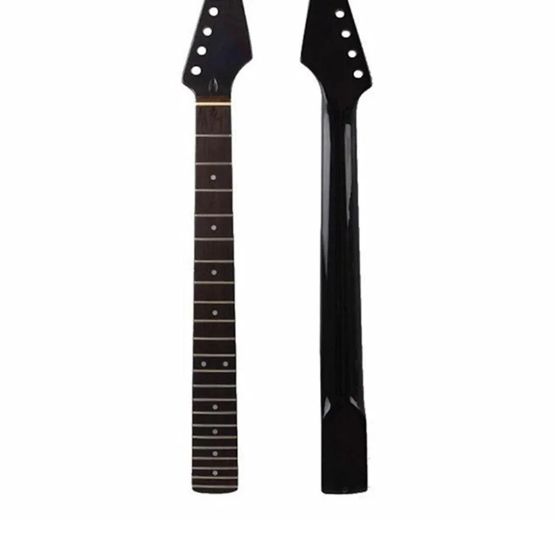 Disado 21 22 Bünde Ahorn E-Gitarre Hals Ahorn Griffbrett Inlay Punkte Schwarz Glänzende Farbe Gitarre Zubehör Teile – Detail 1