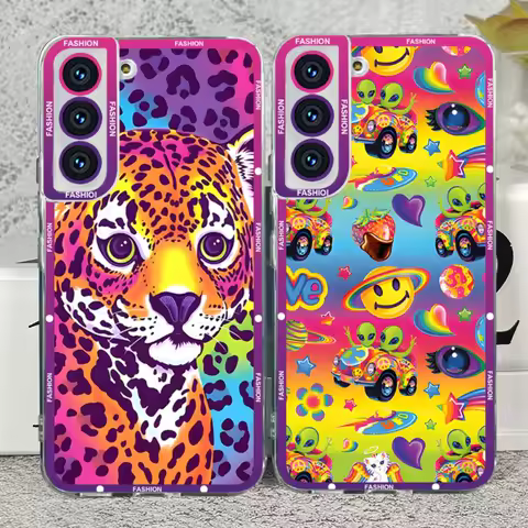Lisa Frank Art Phone Case Clear For Samsung S20 S21 S22 S23 A11 A13 A22 A31 A32 A51 A52 Plus Ultra Angel Eyes Soft Coque