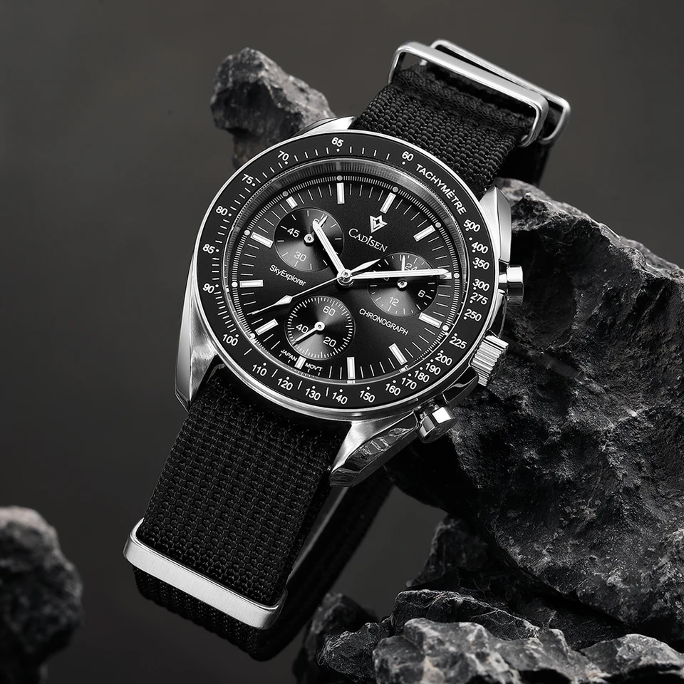 Cadisen Men's Quartz Watch 40mm Sapphire Chronograph