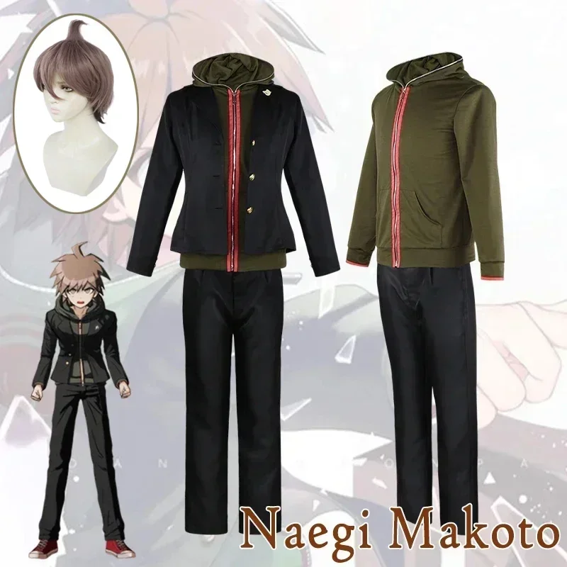 

Naegi Makoto Cosplay Costume Men Anime Super Danganronpa Uniform For Halloween