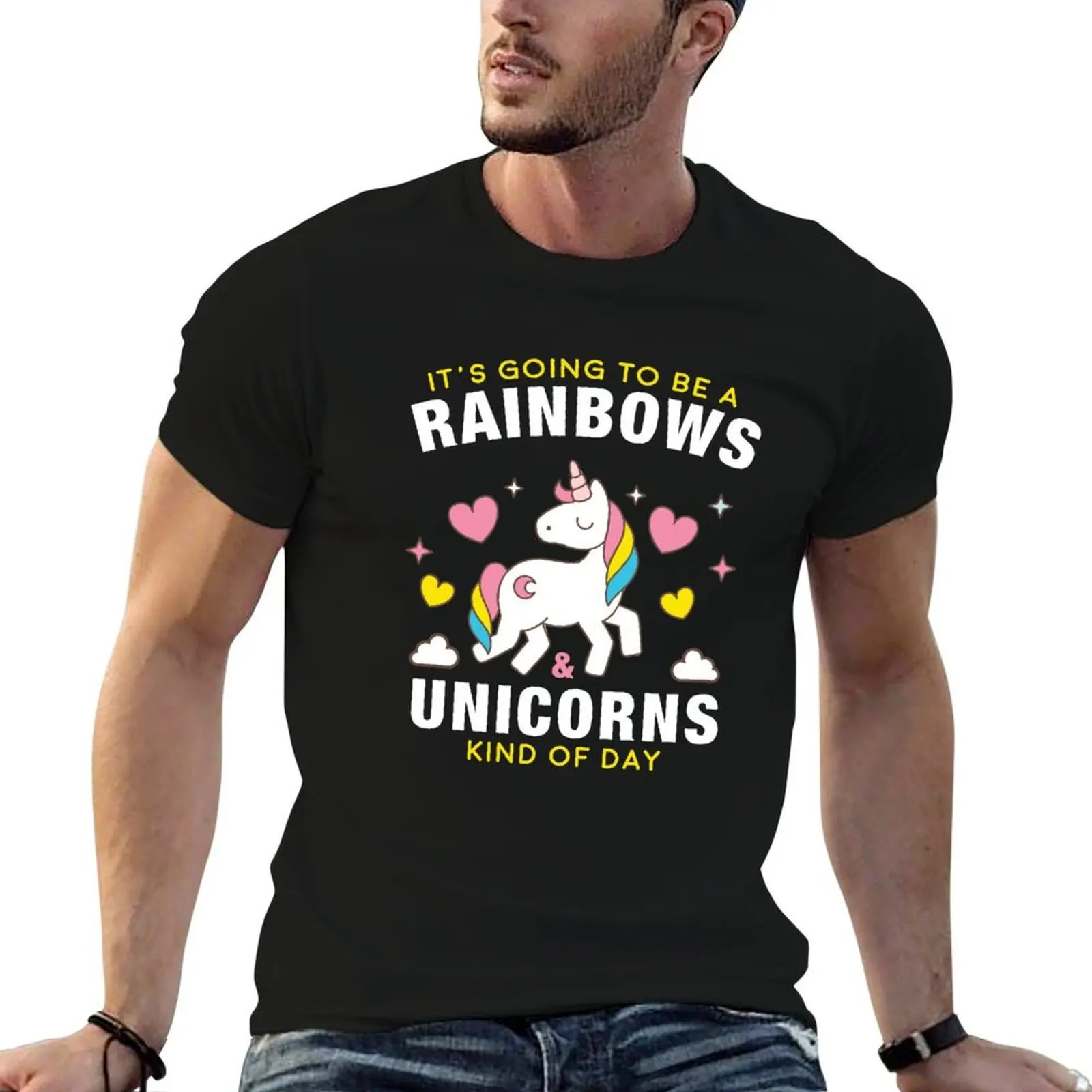 

Rainbows and Unicorns Kind of Day T-Shirt man t shirts for men casual t shirts for man graphic vintage T-Shirt
