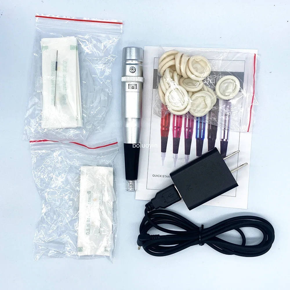 1 قطعة تجميل دائم Dermograph العالمي السويسري موتور الحاجب كحل الشفاه القلم ماكينة رسم الوشم التجميلي مع الوشم العالمي الإبر مجموعة
