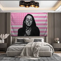 L-Lana Del Rey Singer Flag For Garden Flags Party Living Room Home Balcony Wall Decor Banner Bedroom Tapestry Outdoor