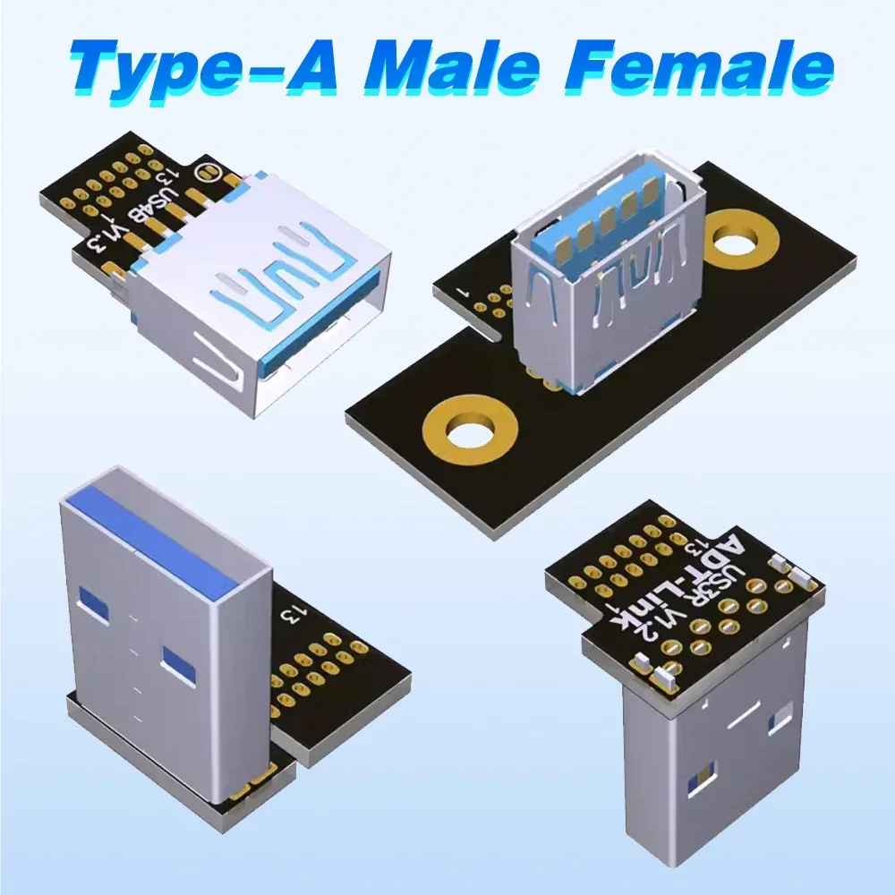 ADT-Link FPV USB A Connectors Type A USB 2.0 3.1 Type-A Male Female Assembly Adapter DIY Soldering Data USB-A Plugs Adapters FPC