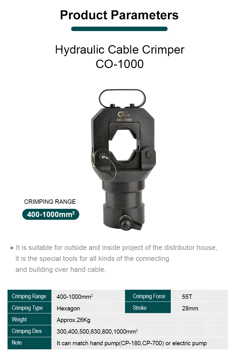 

Brand New FYQ-1000 Hydraulic Crimping Tools Crimping Head