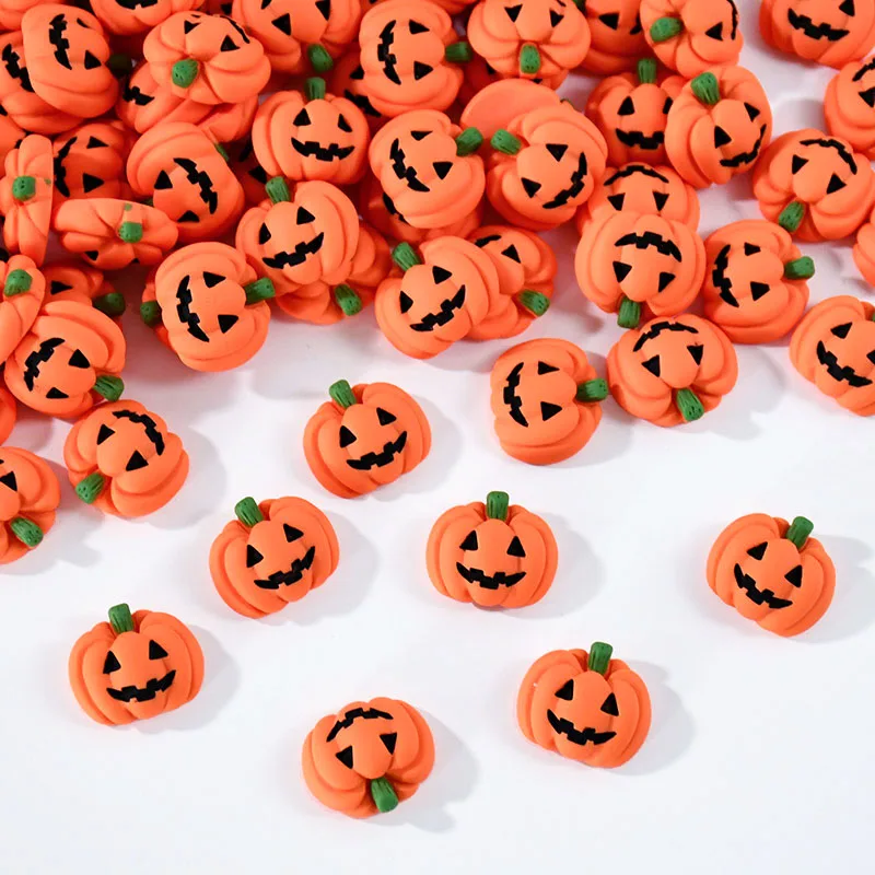 20pcs Plastic Mini Smiling Pumpkin Mini Model Micro Landscape Halloween Party Home Decoration DIY Craft Gift
