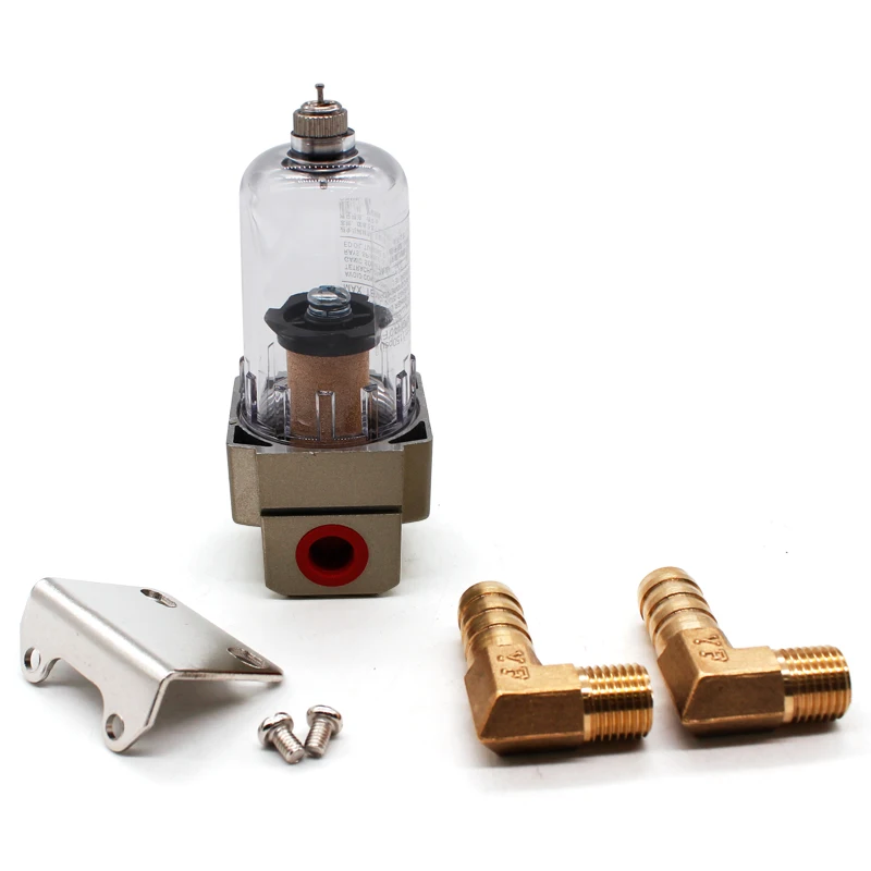 

Universal Engine Oil Catch Tank Oil Can Filter Out Impurities Auto Accessories Oil Gas Separator With 90 Degree Adapter