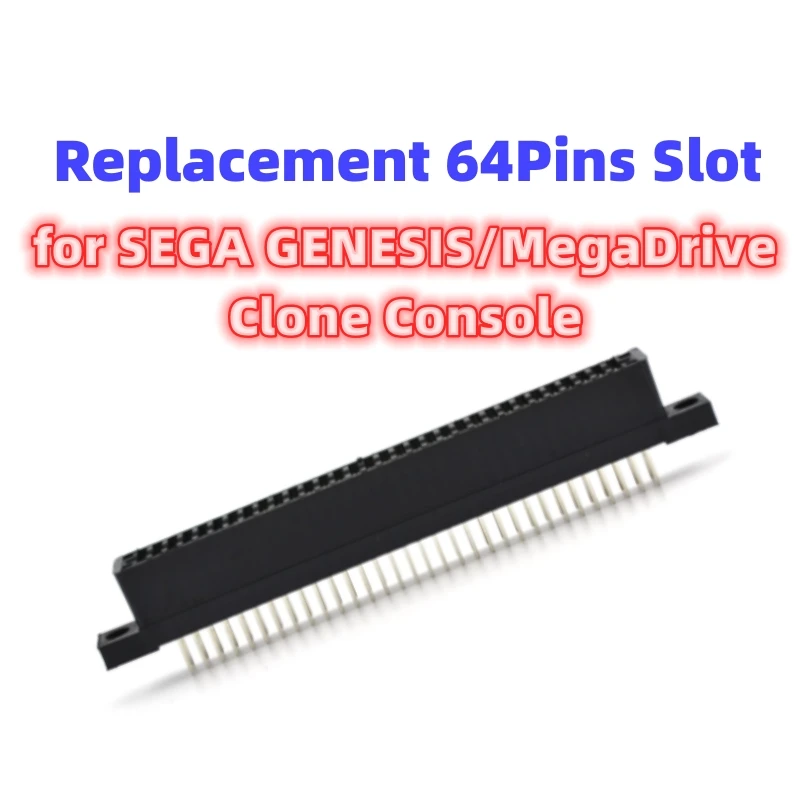 5pcs Replacement 64Pins Slot Repair Parts for SEGA GENESIS/MegaDrive Clone Console