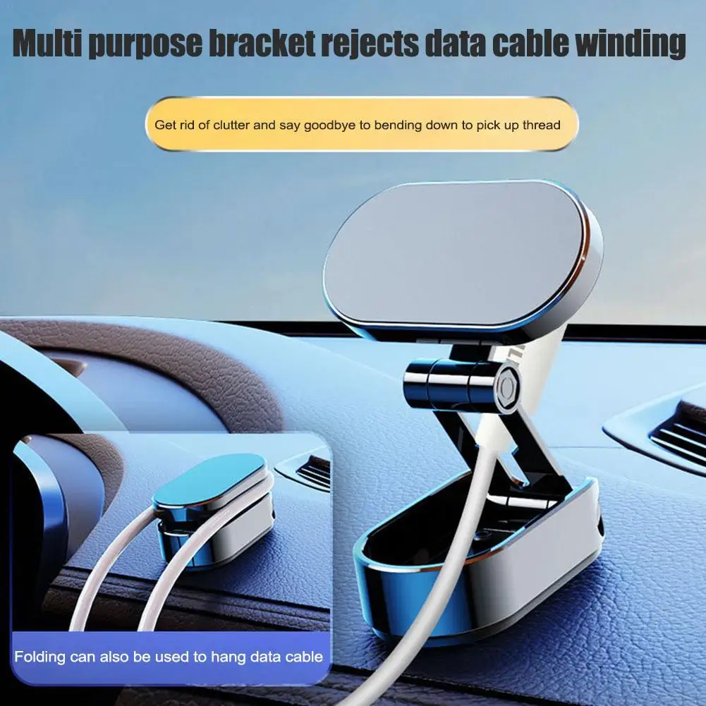 Foldable Magnetic Phone Holder In Car GPS Air Vent Mount Magnet CellPhone Stand Portable Car Mobile Phone Support