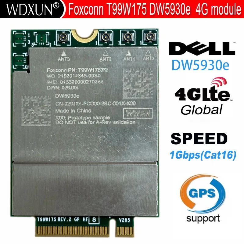 Foxconn T99W175  DW5930e X55 5G Module DP/N 0CGXHG for Dell Laptop Latitude 5430 7330 7430 7760 9420 9520