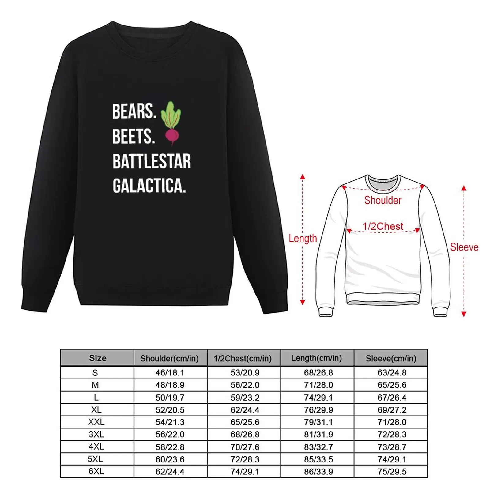 Bears. Beets. Battlestar Galactica. - The Office Sweatshirt mens designer clothes men wear fashion men graphic sweatshirts