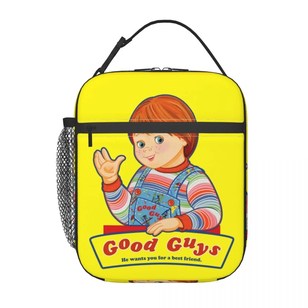 Good Guys Child's Play Thermal Insulated Lunch Bag Women Chucky Doll Resuable Lunch Tote for School Multifunction Food Box