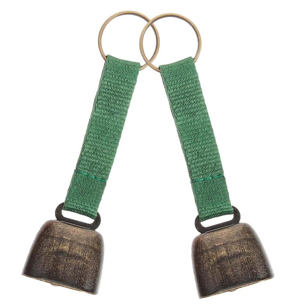 Campana de oso Vintage para senderismo y acampada, campana de advertencia para exteriores con sonido fuerte y claro para mascotas, ganado, diseño silencioso, equipo de viaje, 2 uds.