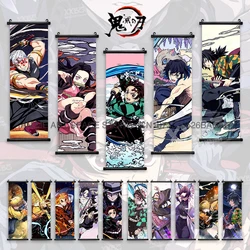 Demon Slayer Hanging Painting Home Decor Kamado Tanjirou Wall Art Anime Poster Uzui Tengen Canvas Scrolls Pictures Living Room