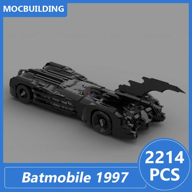 Black Batmobile 1997 Model Moc Building Blocks Diy Assemble Bricks Educational Creative Collect Display Toys Xmas Gifts 2214PCS