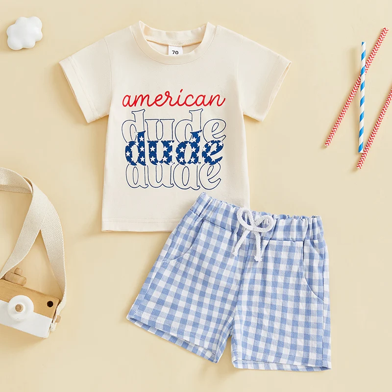 Patriotic 4th of July Baby Boys Outfit Set