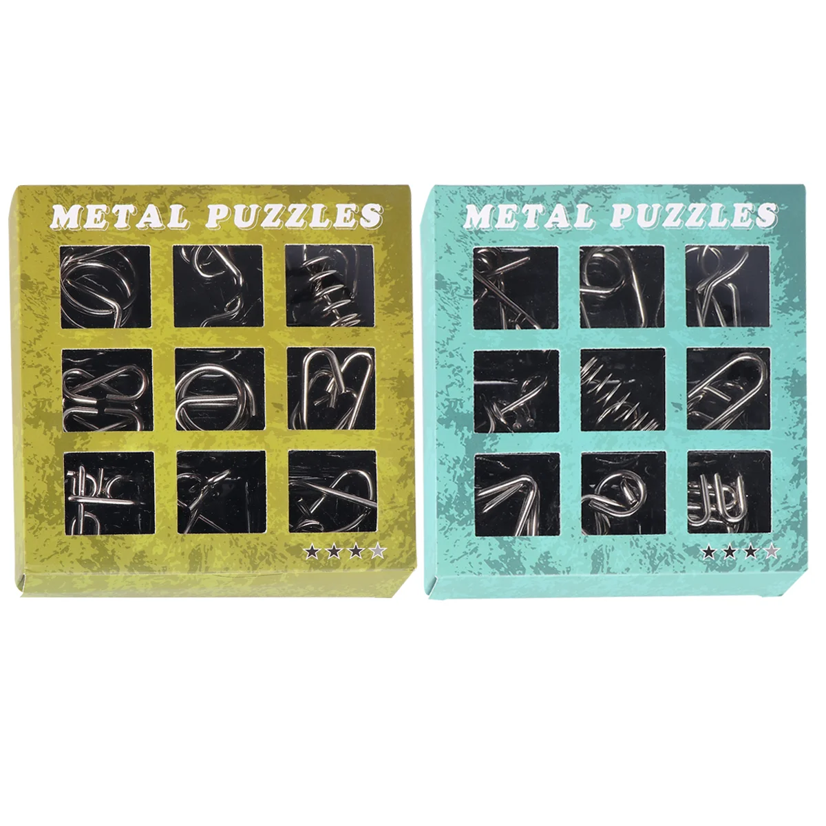 

2 Sets Kids Puzzle Mind Puzzles for Adults Jigsaw Brain Teaser Teasers Intelligence Ring Buckle