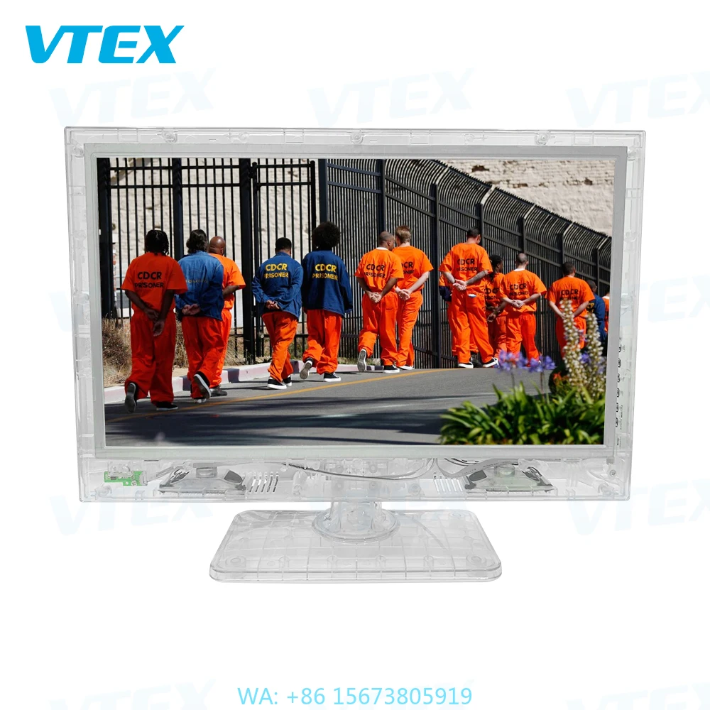 

High Security Government Prison Jail Use Transparent Case Cover TV 13 15 19 22 Inch Jail Prison TV Set