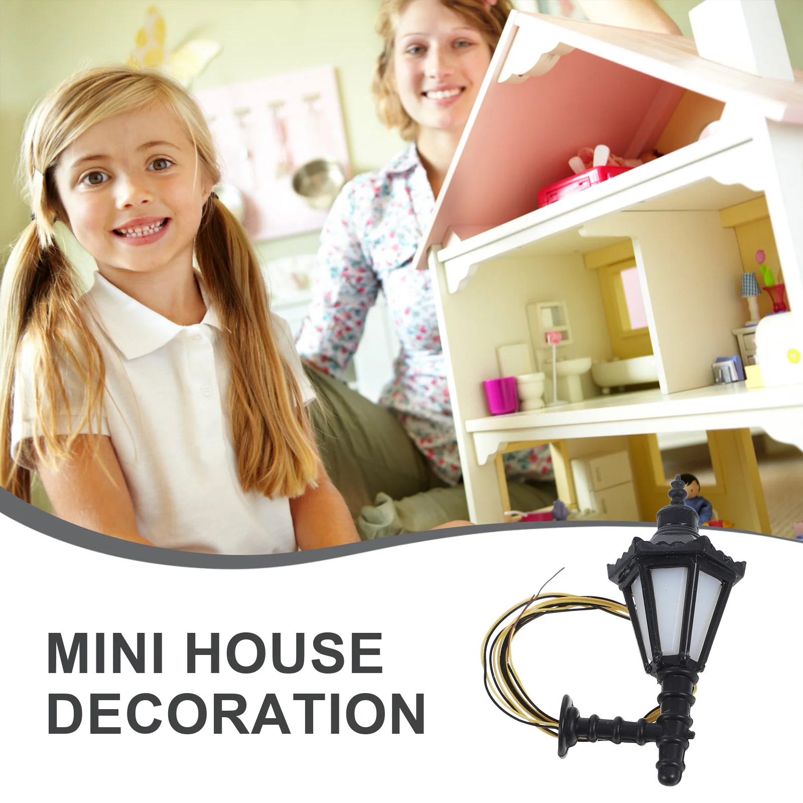 Mini luz decorativa 1:25, lámpara de pared pequeña, lámpara de pared de simulación para casa, modelo de accesorios de escena de casa para niños con