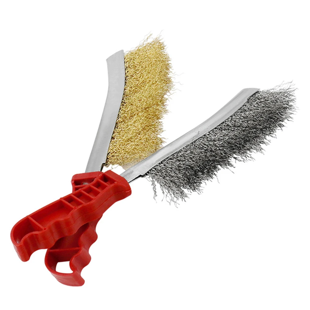 Multi-função ferramenta escova de fio cobre chapeado metal ferrugem limpeza descontaminação lixar rebarbação escova multiuso