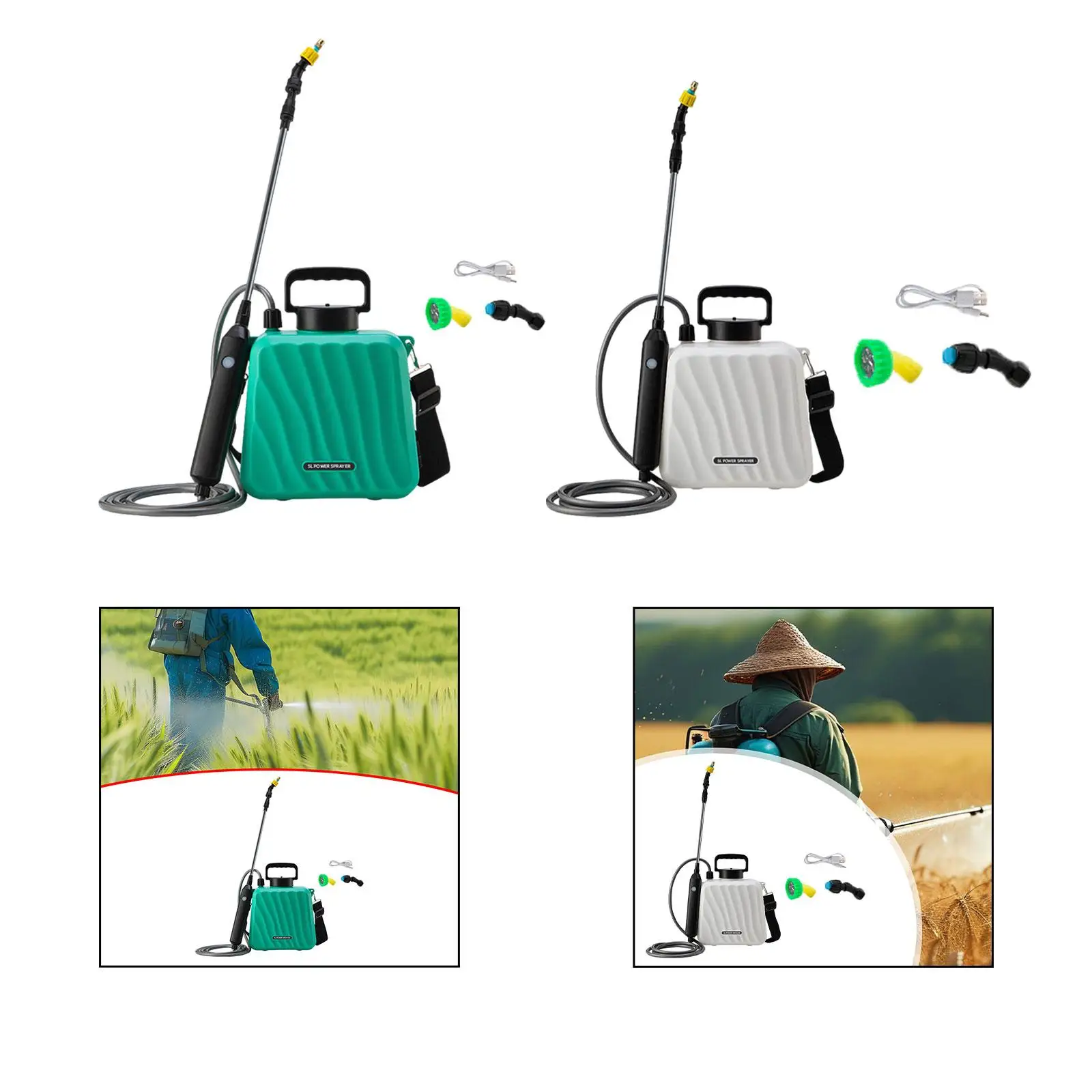 Electric Sprayer Telescopic Rod 5L Garden Sprayer for Orchard Home Outdoor