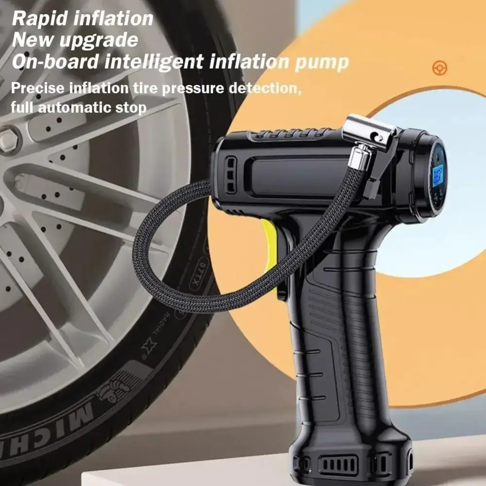 

Портативный автомобильный воздушный насос для быстрой накачки, многоцелевой ручной насос для накачивания шин, мощный шинный насос для кемпинга