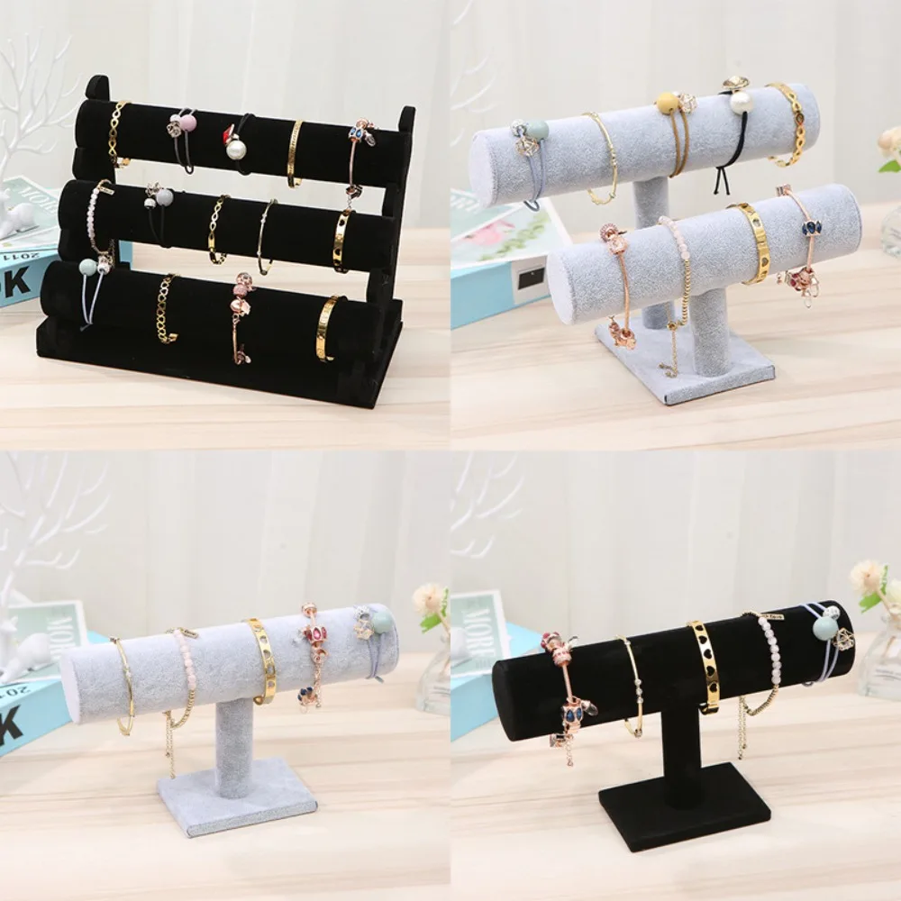 

Dismountable Two-double Jewelry Display Stand Bracelet Watch T-Bar Rack Multipurpose Hairband Jewelry Holder Jewelry