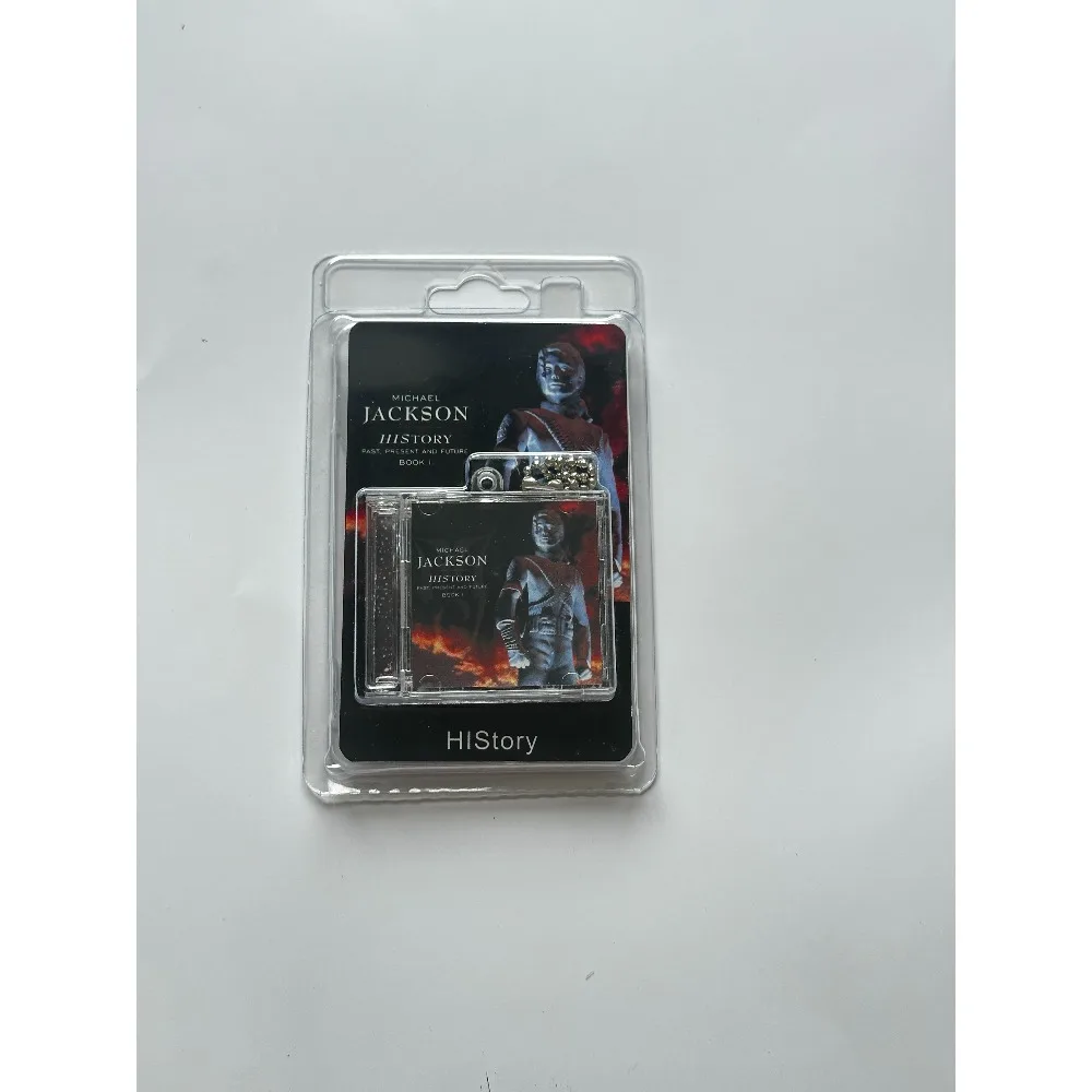 Mini CD Album Keychain Charms of Michael Jackson Merchandise with NFC, Exquisite Packaging & High-Definition Acrylic Material