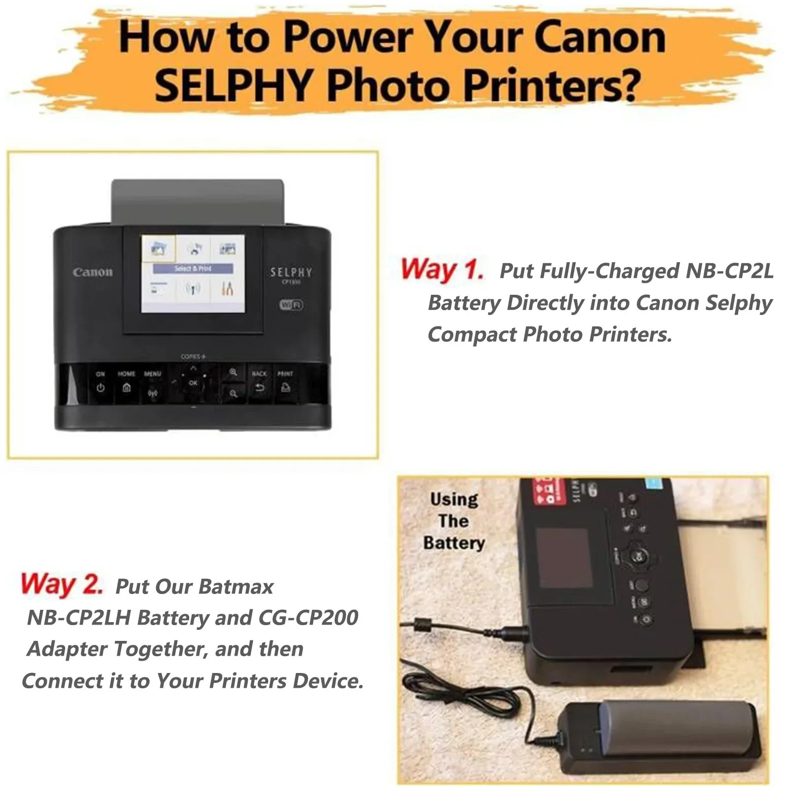 NB-CP2LH NB-CP2L Battery/Charger for Canon SELPHY NB-CP1L,CG-CP200 CP1300 CP1200 CP1500 CP910 CP900 CP800 CP600 Photo Printers