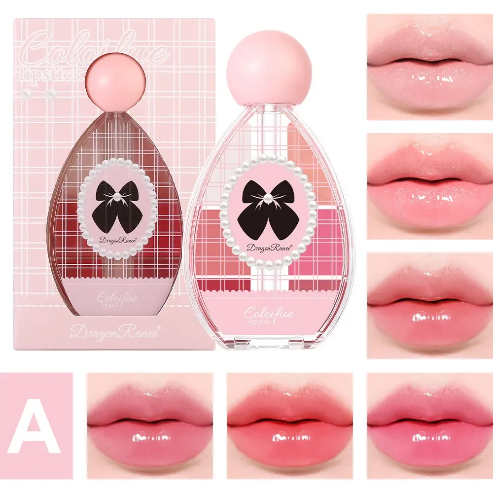 Waterproof Lip Glaze Palette Jelly Mirror Finish Moisturizing Non Sticky Gloss Long Lasting 6 Colors Liquid Lipstick