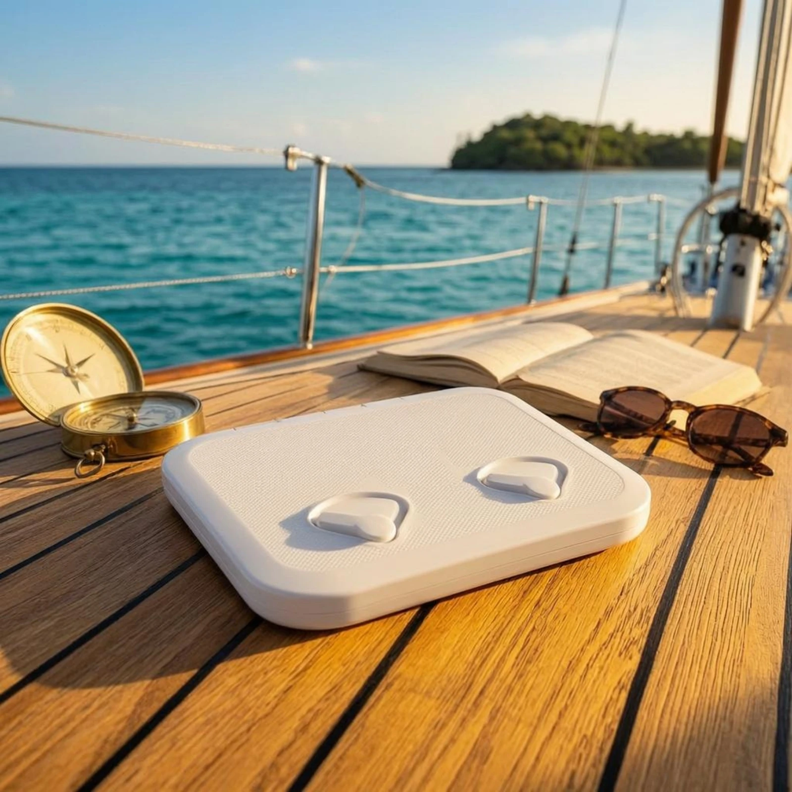 Marine Hatch Cover Integrated Latches Locking Hatch Cover Boat Accessory Weather-Resistant Snag-Resistant for Storage Opening view 5