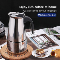 Induction Coffee Pots Espresso Maker Stainless Steel Stovetop Coffee Moka Pot Coffee Maker Pot Suitable for Home Camping