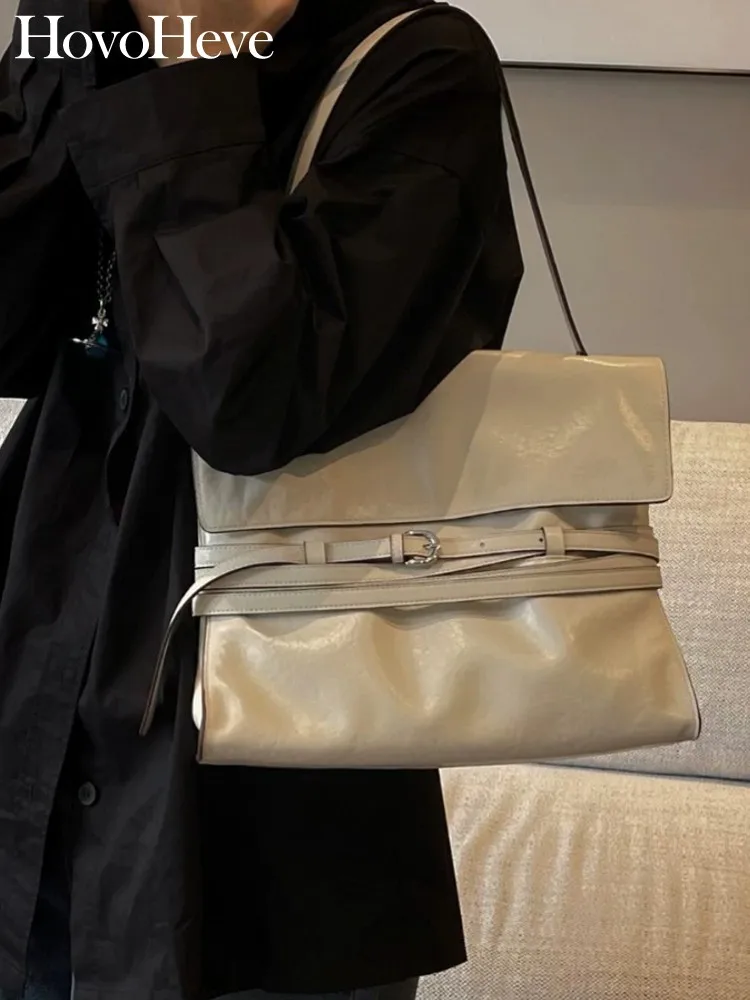 

Vintage Women Office Work Large Capacity Satchel Shoulder Bag Cowhide Genuine Leather Crossbody Bags Casual Totes Messenger Bag