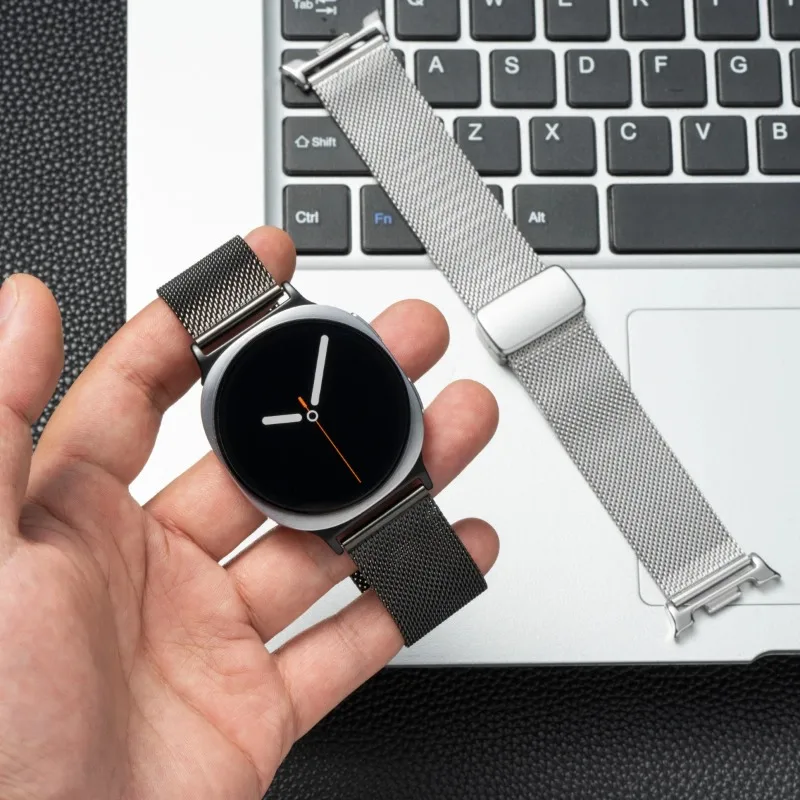 삼성 갤럭시 워치 울트라 2025용 밀라니즈 스트랩, 갤럭시 8 40 44mm/8 클래식용 마그네틱 메탈 밴드, 스테인리스 스틸 팔찌