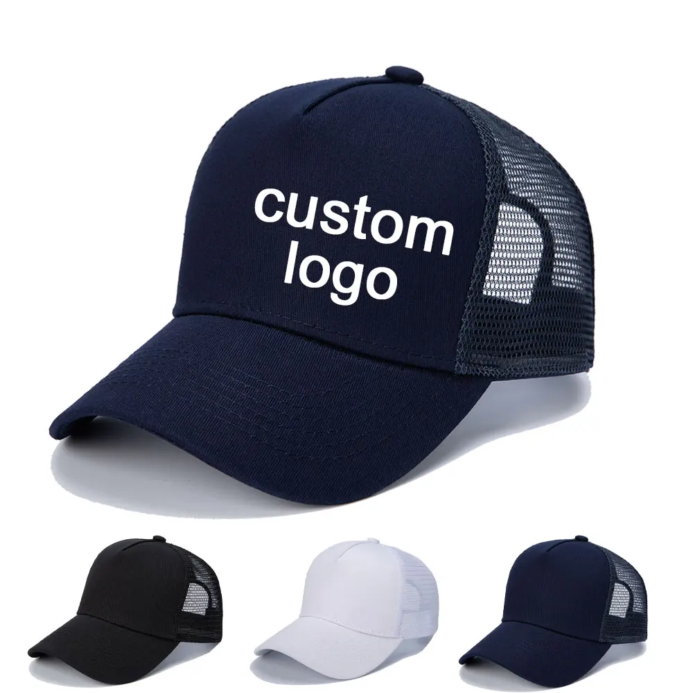 Spring Summer Men\'s Baseball Caps Unisex Casual Decorative Travel Hats Adult Tennis Caps Mesh Hats Custom Embroidery Print Logo