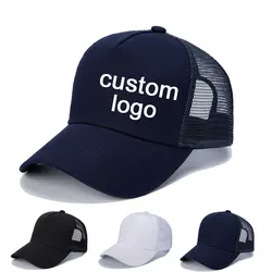 Spring Summer Men's Baseball Caps Unisex Casual Decorative Travel Hats Adult Tennis Caps Mesh Hats Custom Embroidery Print Logo