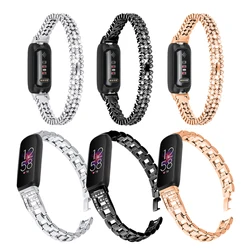 Stainless Steel band For Fitbit inspire 3 Smart bracelet Strap Diamond Women Men Wristband Accessories for fitbit inspire 3