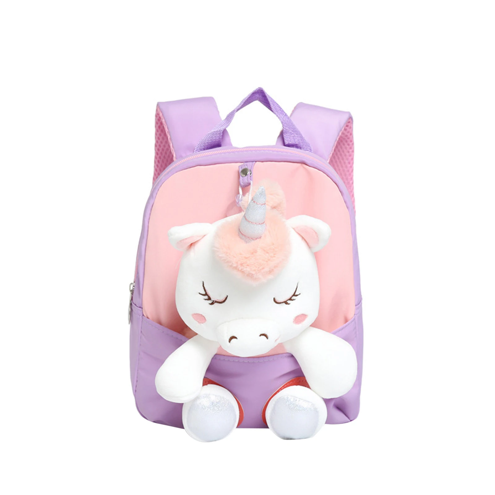 Kid Cartoon Unicorn Backpack 3D Doll Student zaino Work Travel School Bag per ragazzi e ragazze