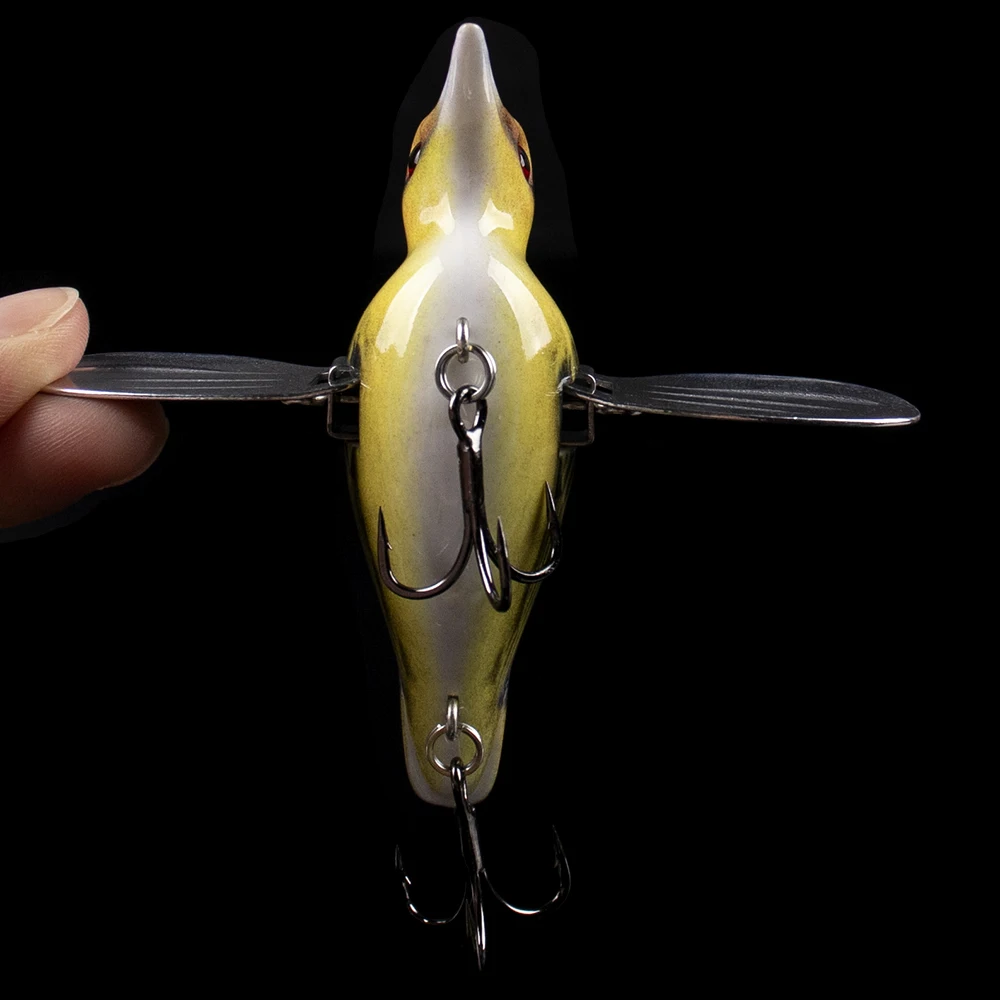 FISHWONG 5PCS/Set Bird Fishing Lure 8CM 12.8G Topwater Lure With Stell Wings For Bass Trout Fishing Tackle