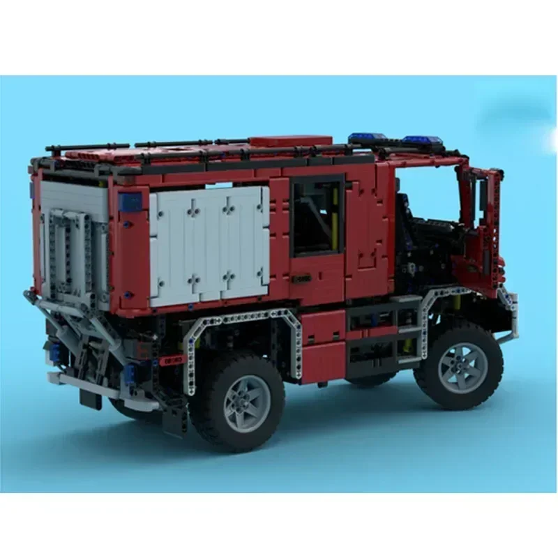 MOC-97560 New City Sprinkler 218 Camion dei pompieri Building Block Modello 5200 Parti Piccoli bambini Dream Fire Hero Camion dei pompieri Giocattolo per bambini Regalo