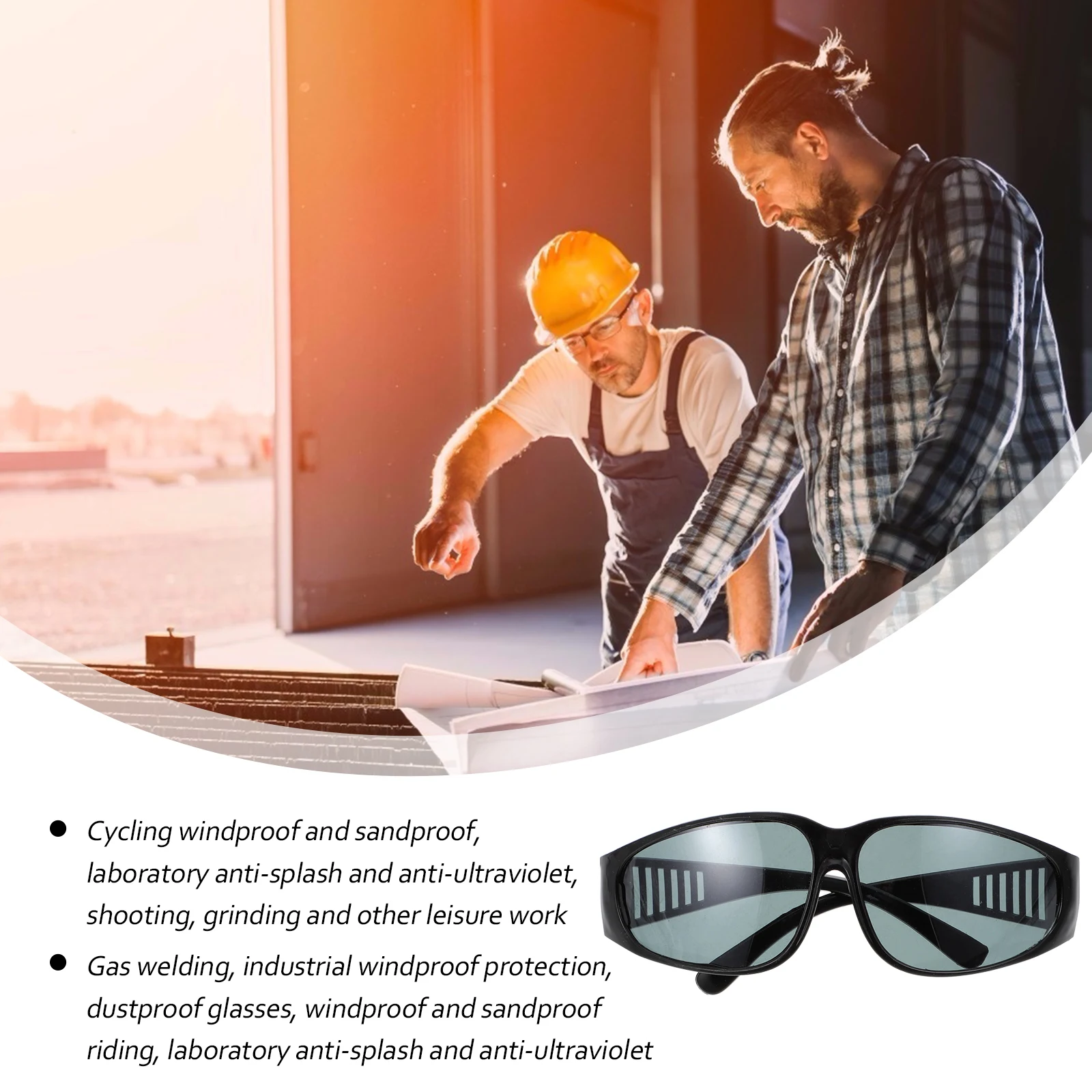 

6 Pairs Safety Glasses Welding Electric Protector Eye Goggles ABS Comfortable Max Safety Anti Wind Dust